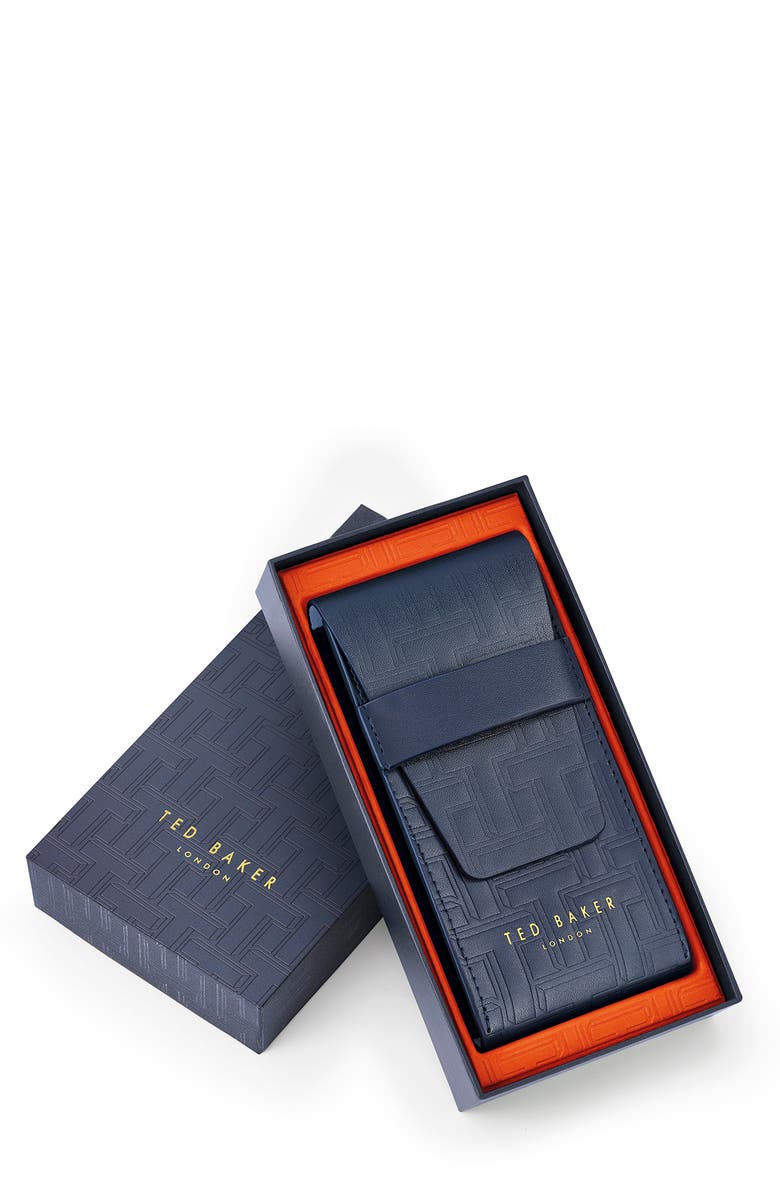 Ted Baker Men's Manhatt Leather Strap Watch, 40mm, Alternate, color, Blue