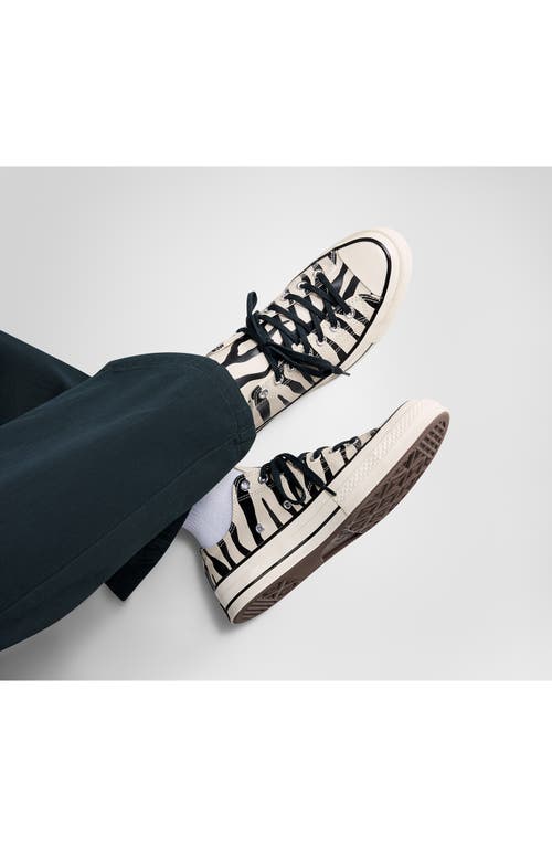 Converse Chuck 70 Glow-in-the-dark Zebra Print Sneakers Light Dune In Light Dune/black/egret