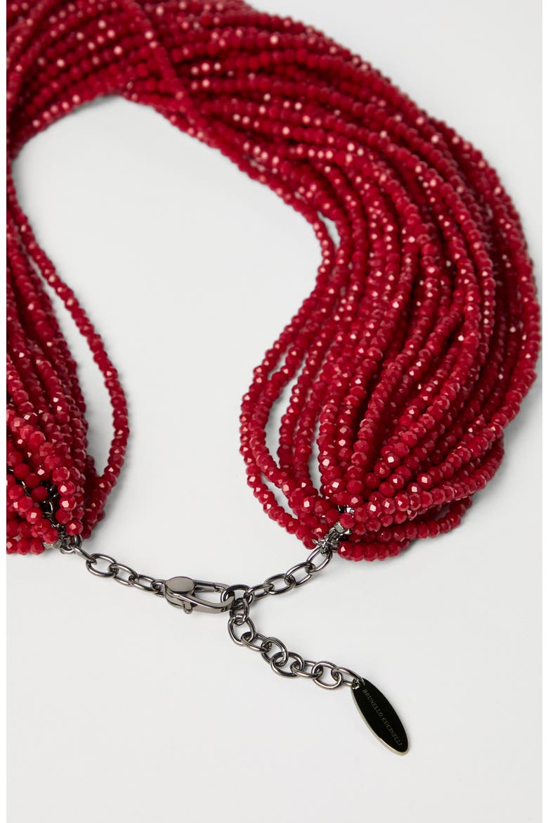 Vetro and Silver necklace, Alternate, color, Red