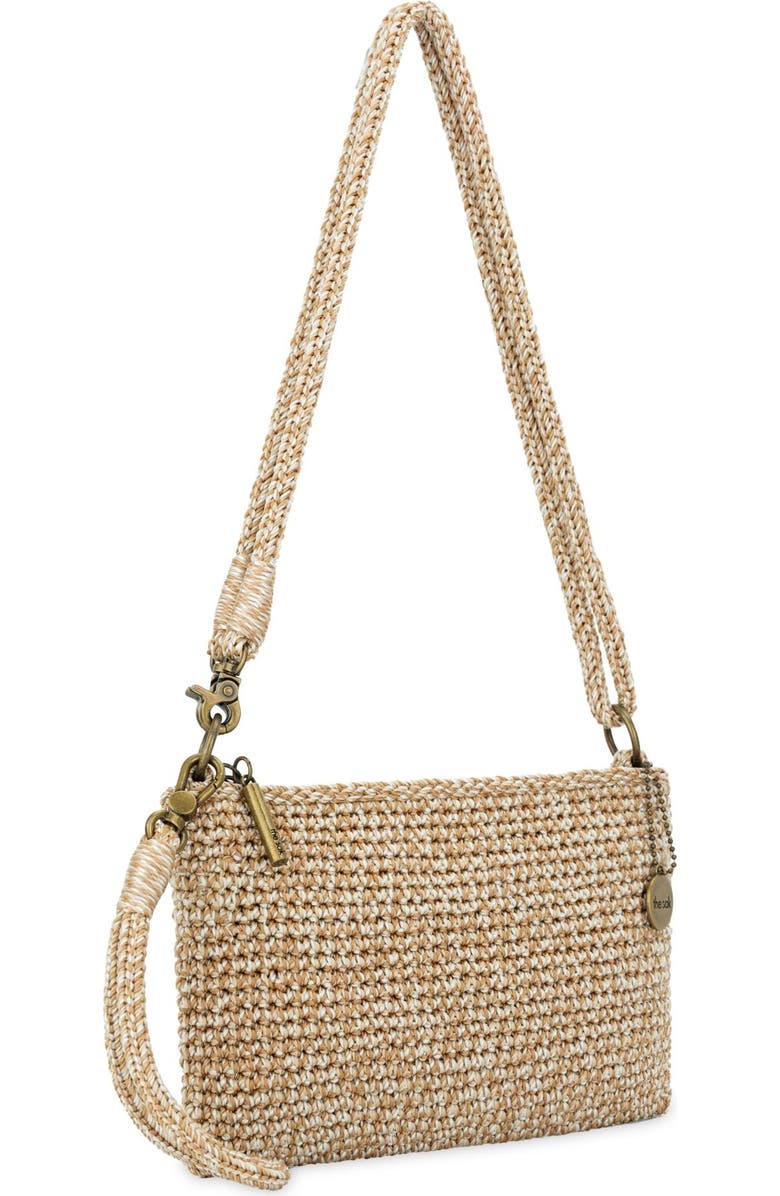 The Sak Vita Hand Crochet Crossbody Wristlet, Alternate, color, Bamboo Static