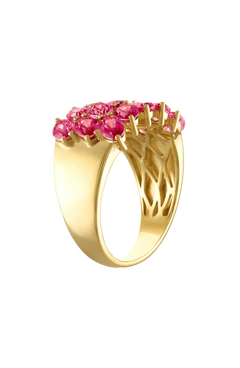 FZN Pink Sapphire Triple Row Ring, Alternate, color, Gold