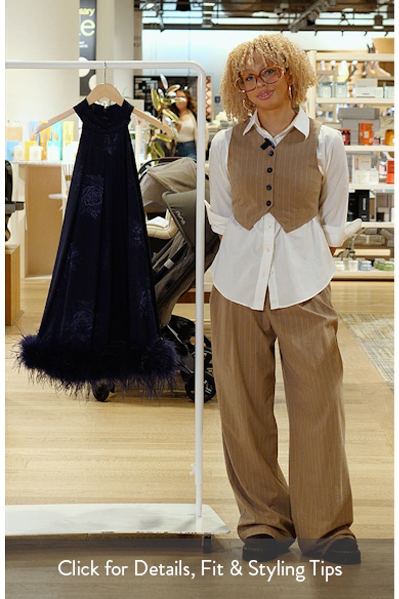 Feather Hem Sleeveless Swing Dress video