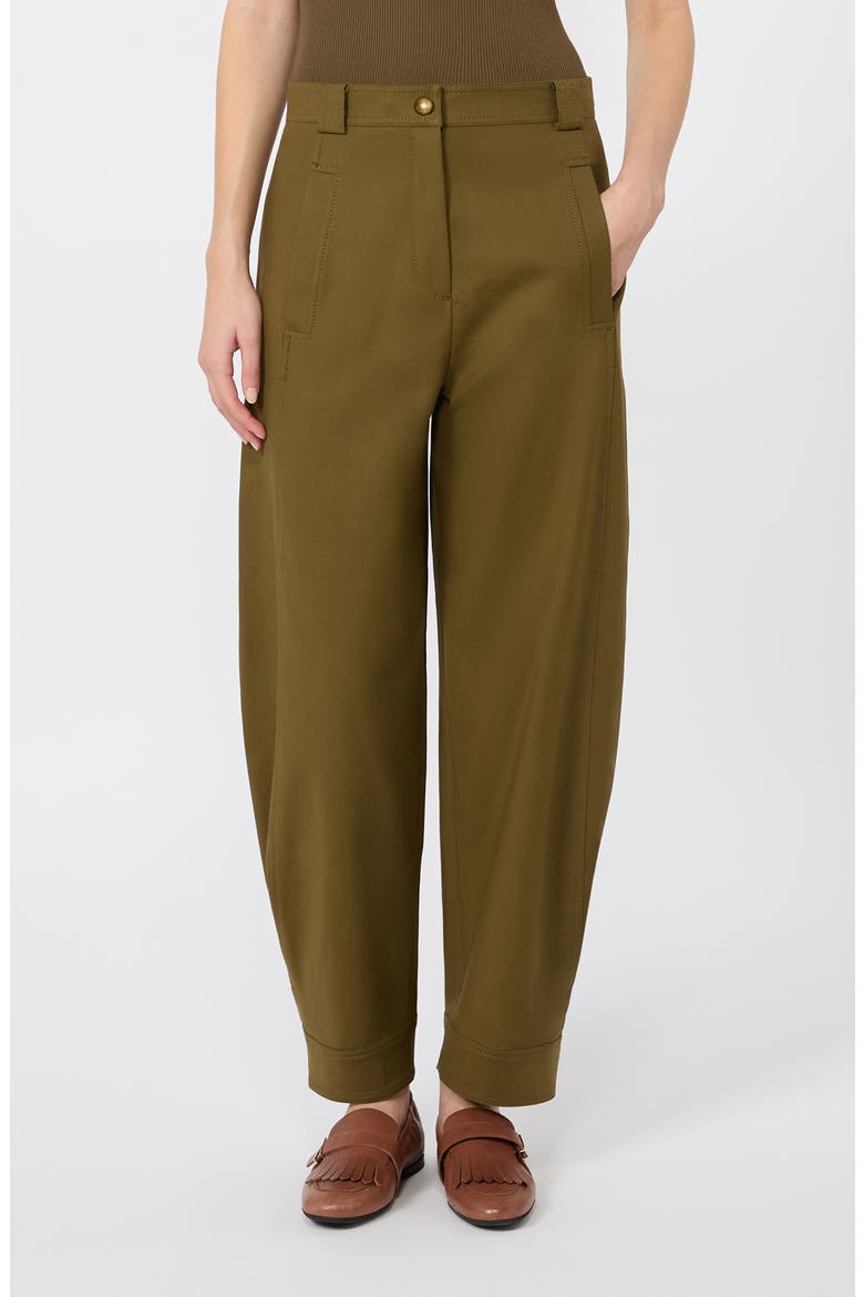 Dorni Stretch Cotton Twill Utility Pants, Main, color, KHAKI GREEN