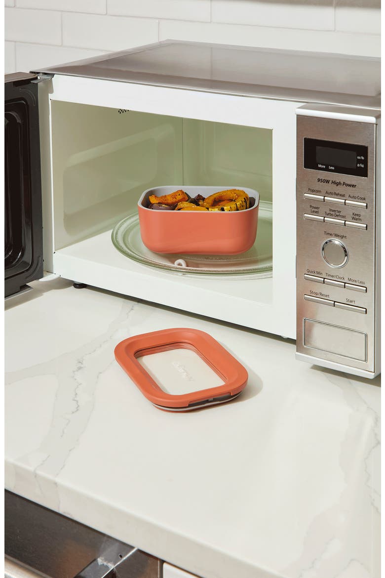 Mini Glass Food Storage 9-Piece Set, Alternate, color, PERRACOTTA