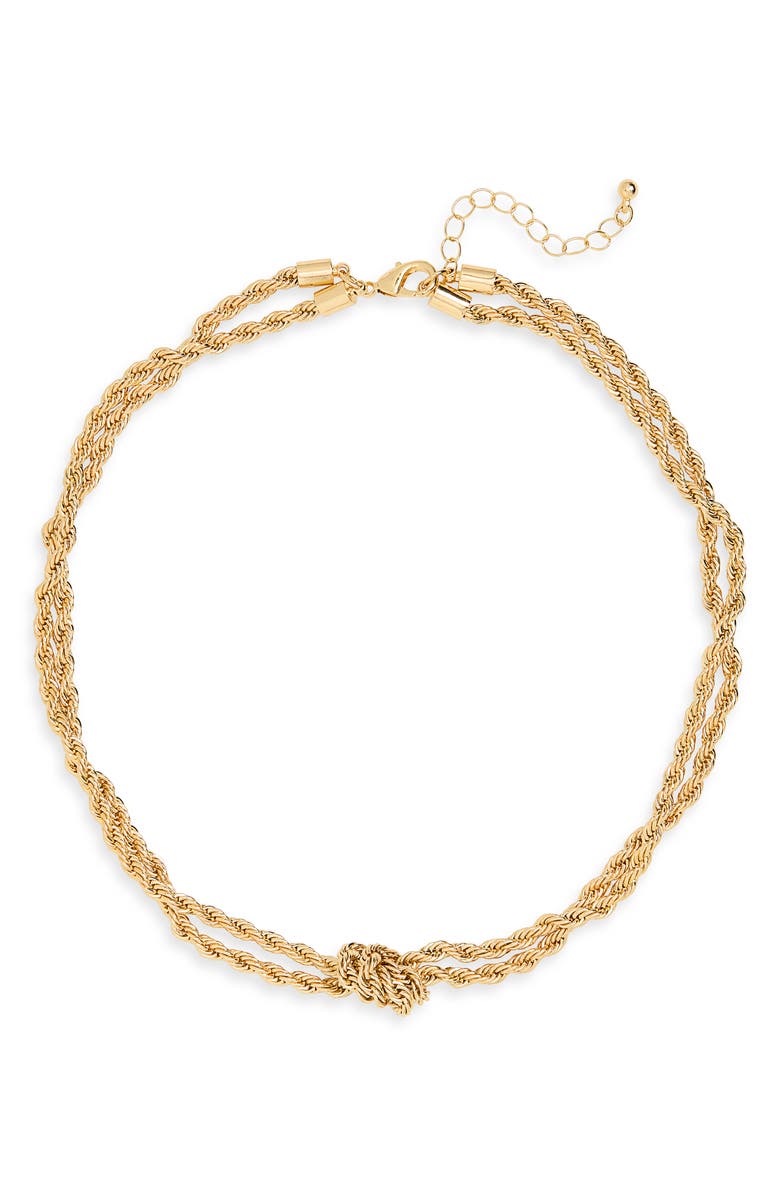 NORDSTROM RACK Knotted Rope Chain Necklace, Main, color, Gold