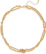 NORDSTROM RACK Knotted Rope Chain Necklace