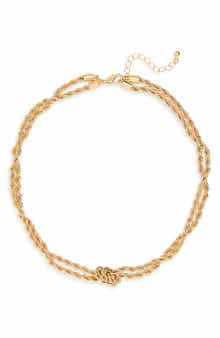 NORDSTROM RACK Knotted Rope Chain Necklace