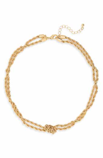 NORDSTROM RACK Knotted Rope Chain Necklace