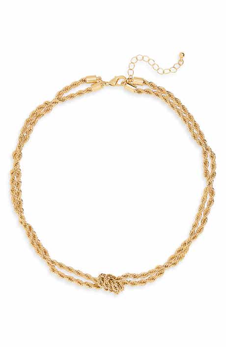 NORDSTROM RACK Knotted Rope Chain Necklace