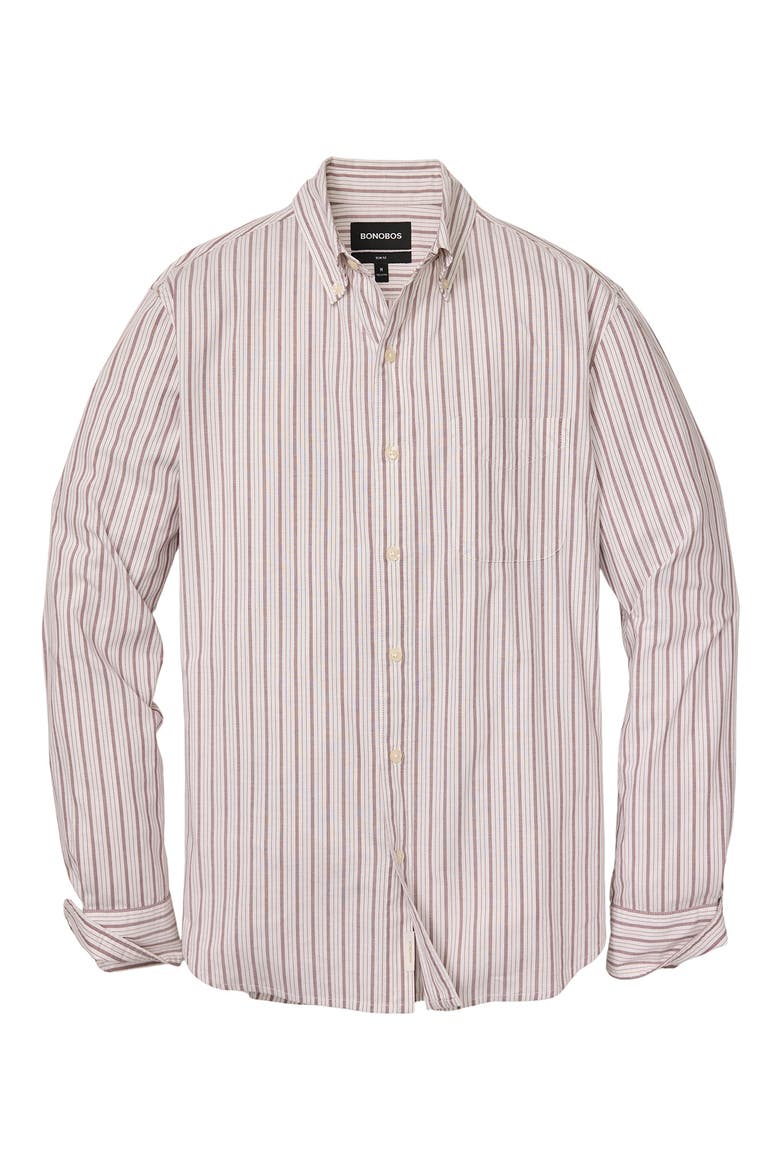 Everyday Slim Fit Stripe Stretch Cotton Button-Down Shirt, Alternate, color, FELIX OXFORD STRIPE C6