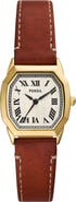 Fossil Harlow Leather Strap Watch, 27mm