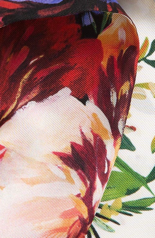 Dolce & Gabbana Dolce&gabbana Floral Silk Twill Skinny Scarf In Red
