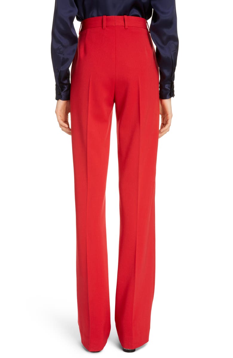 Balenciaga Straight Leg Stretch Twill Trousers, Alternate, color,