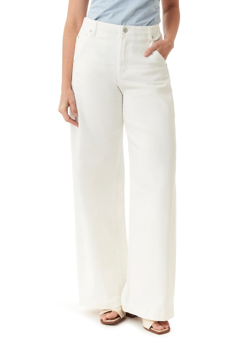 Aiden Relaxed Barrel Leg Jeans, Main, color, WHITE