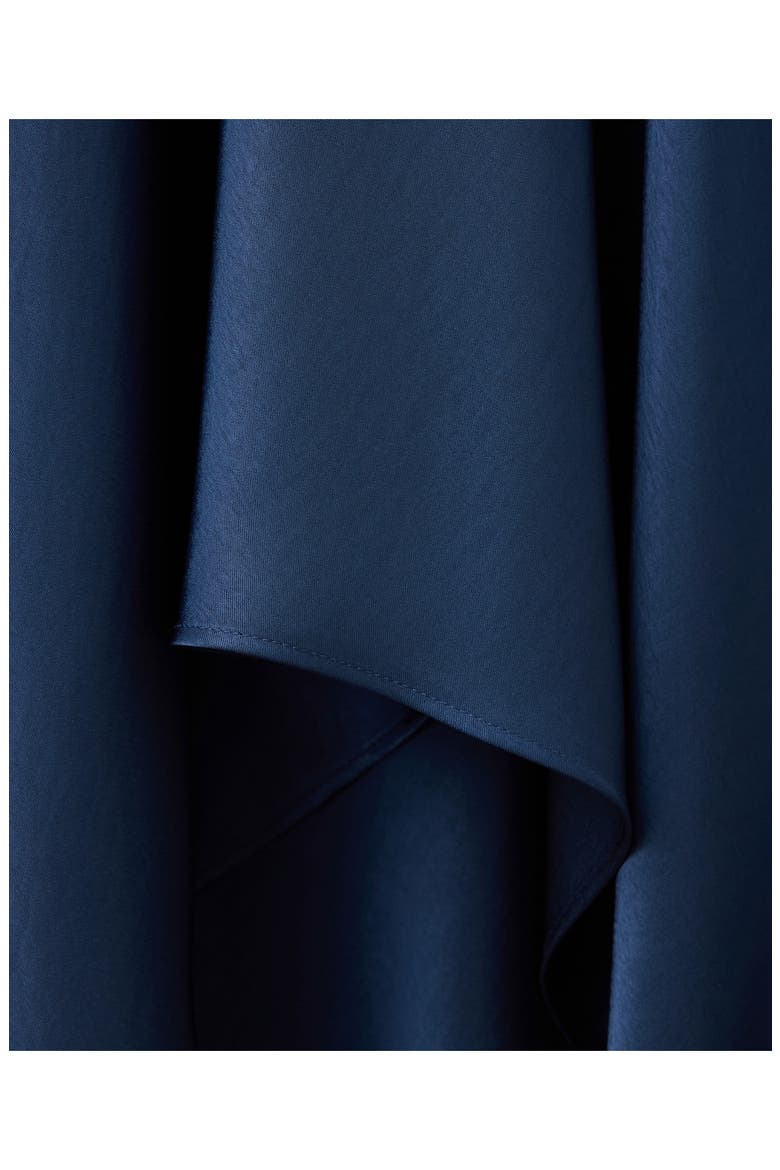 Asymmetrical Satin Dress, Alternate, color, NAVY