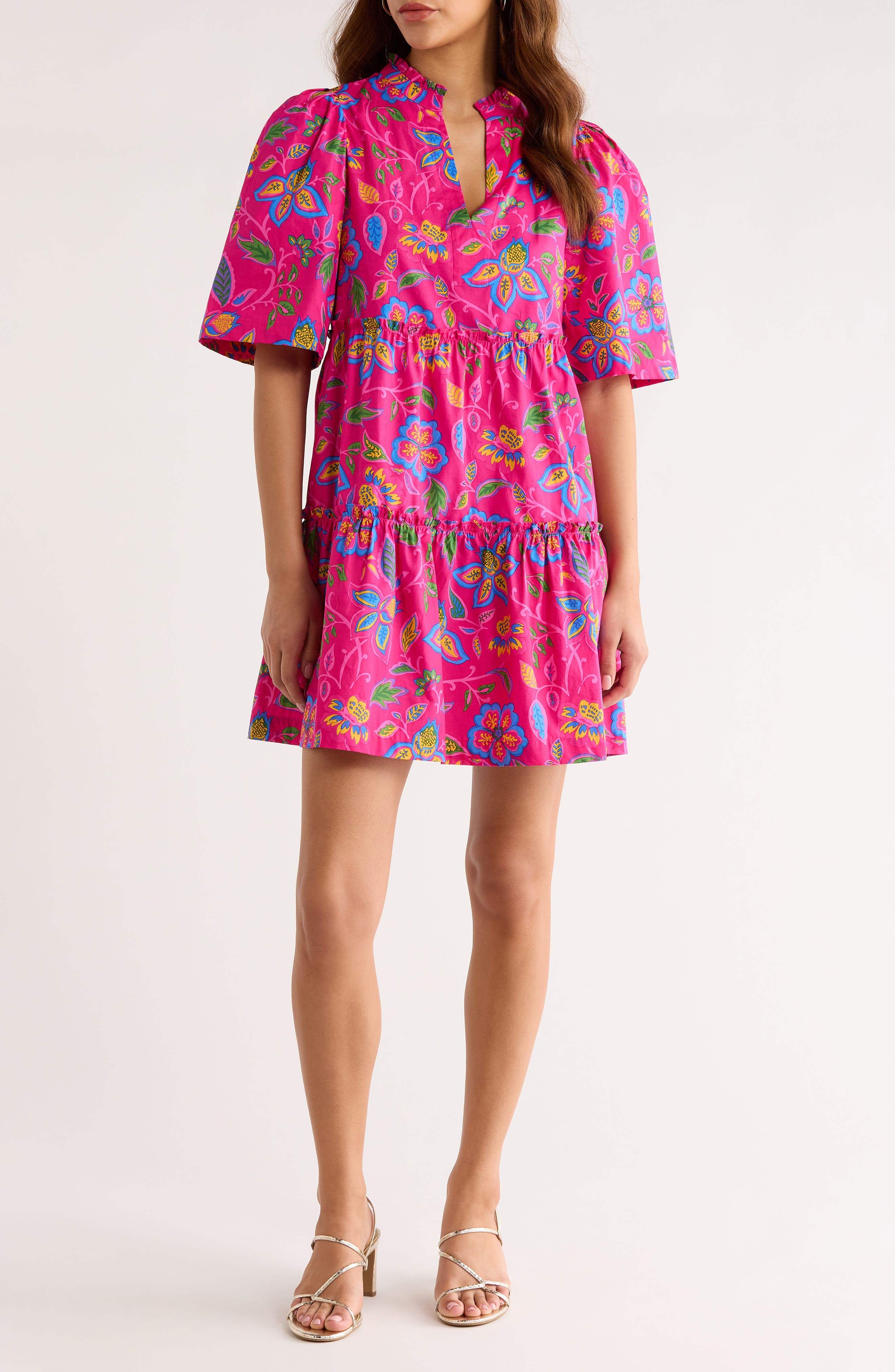 Signy Floral Cotton Shift Dress