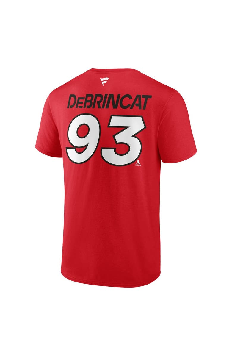 FANATICS Men's Fanatics Branded Alex DeBrincat Red Detroit Red Wings Authentic Pro Prime Name & Number T-Shirt, Alternate, color, Red