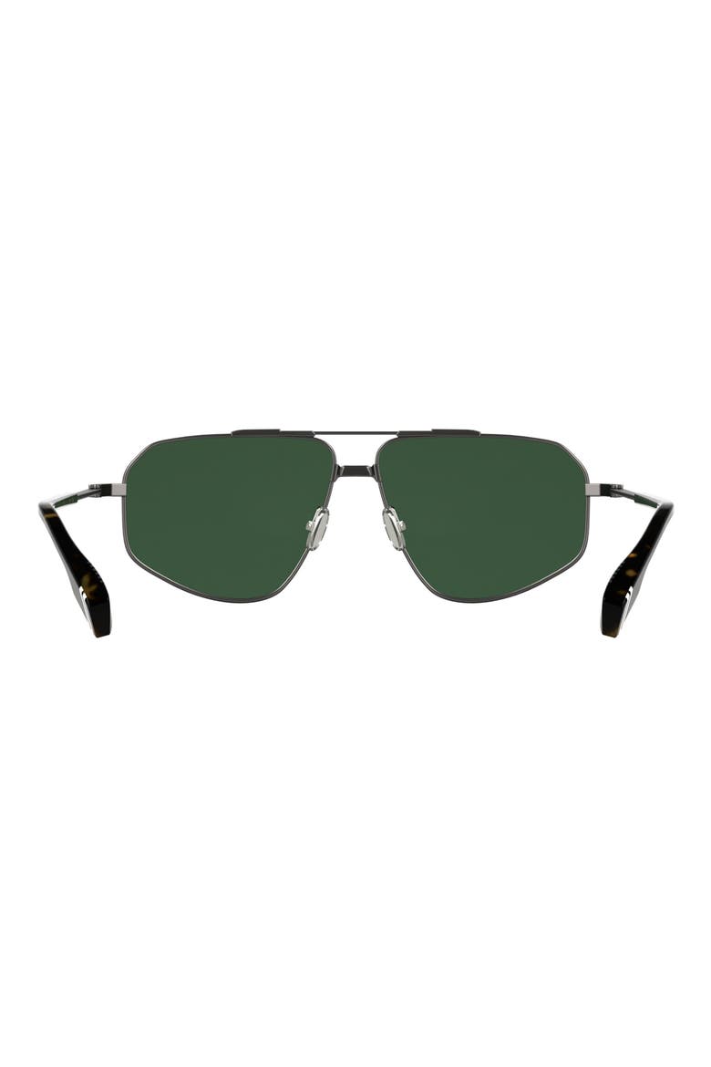 61mm Polarized Aviator Sunglasses, Alternate, color, MATTE DARK GUNMETAL
