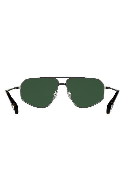 Canada Goose 61mm Polarized Aviator Sunglasses In Matte Dark Gunmetal
