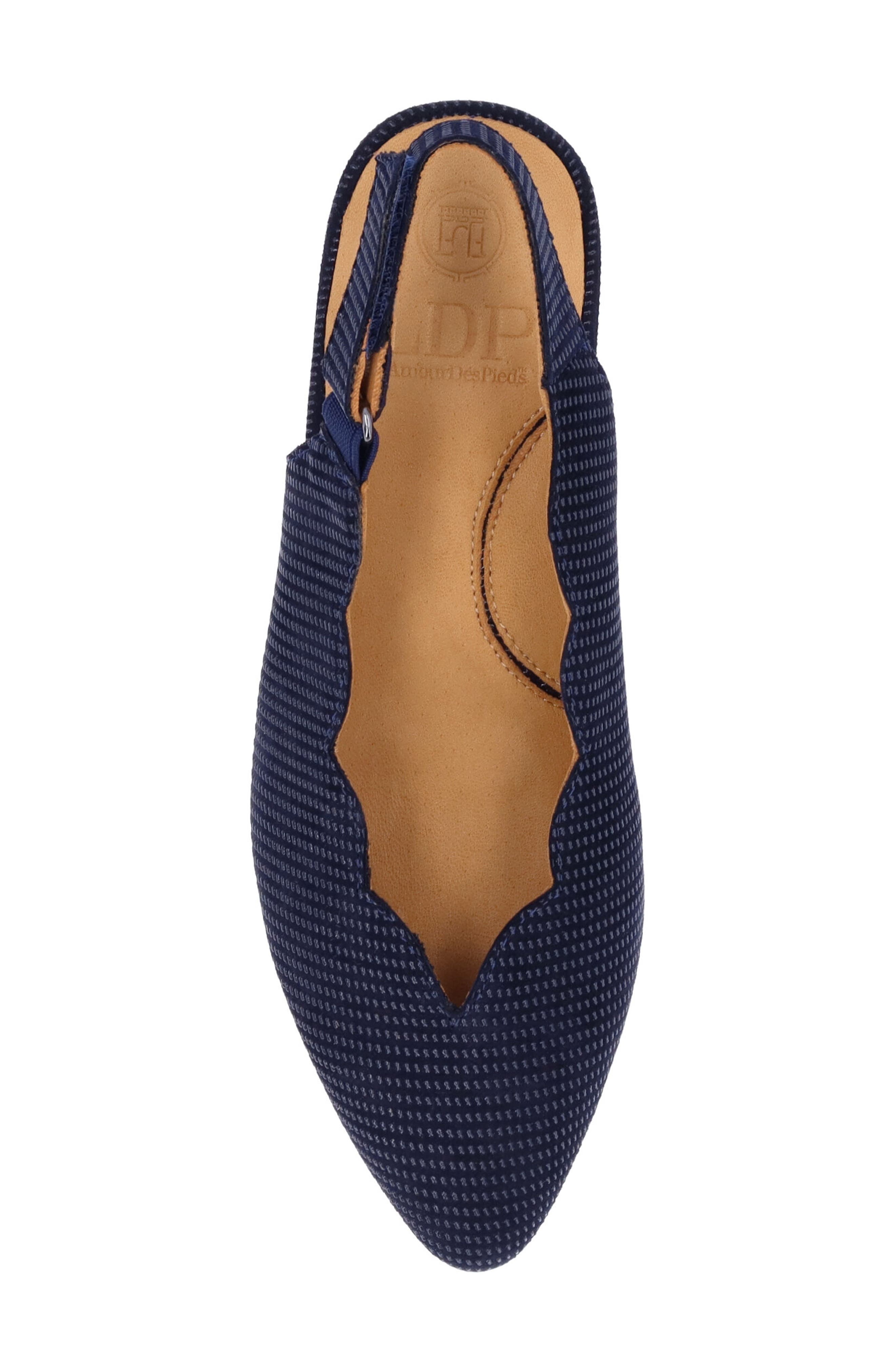 L'Amour des Pieds Hulda Slingback Kitten Heel Pump, Alternate, color, Navy