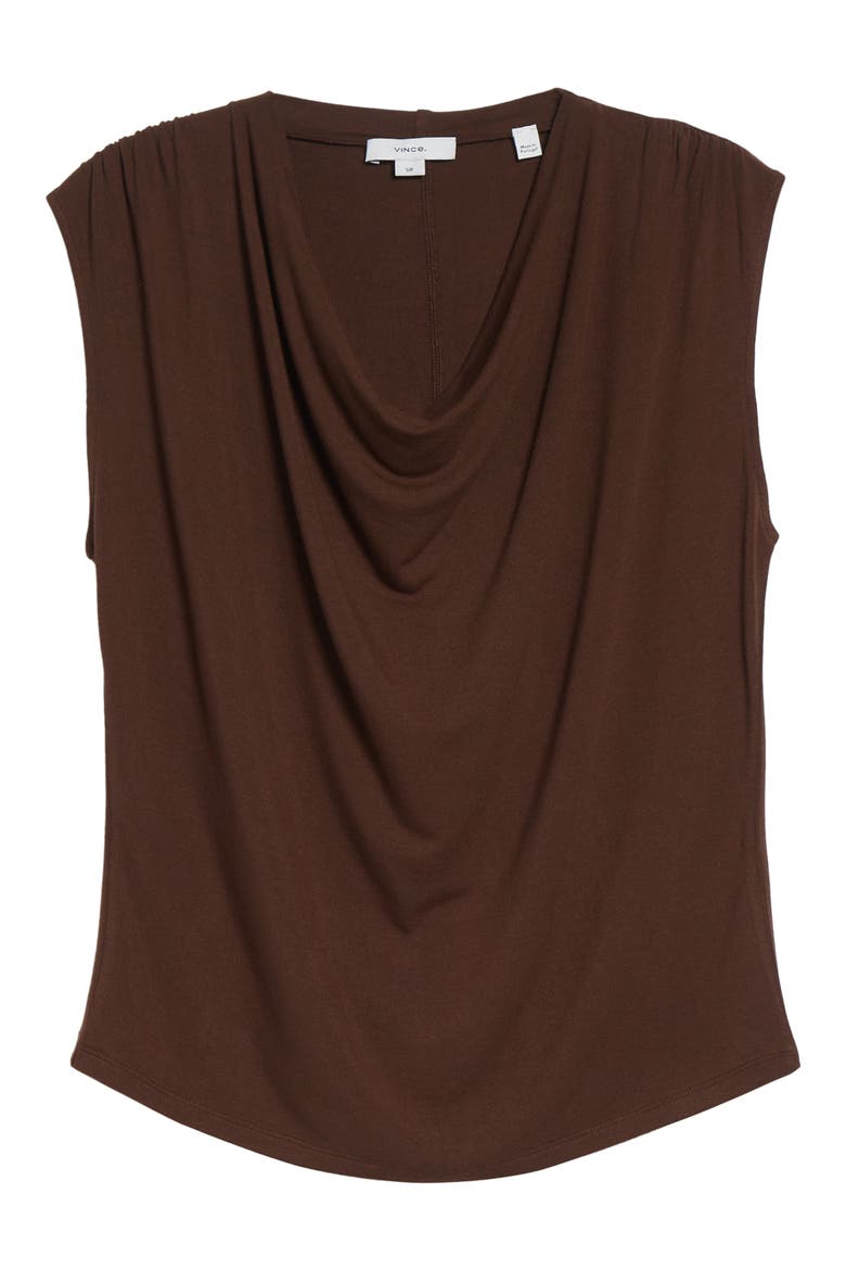 Cowl Neck Sleeveless Top, Alternate, color, ESPRESSO