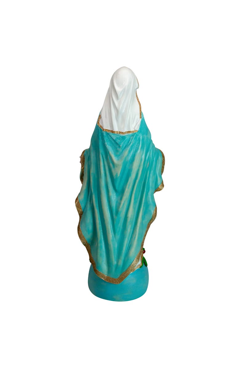 Northlight Virgin Mary with Open Arms Outdoor Garden Statue - 24", Alternate, color, Blue