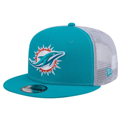 Men's New Era  Aqua Miami Dolphins Core Team 9FIFTY Trucker Snapback Hat