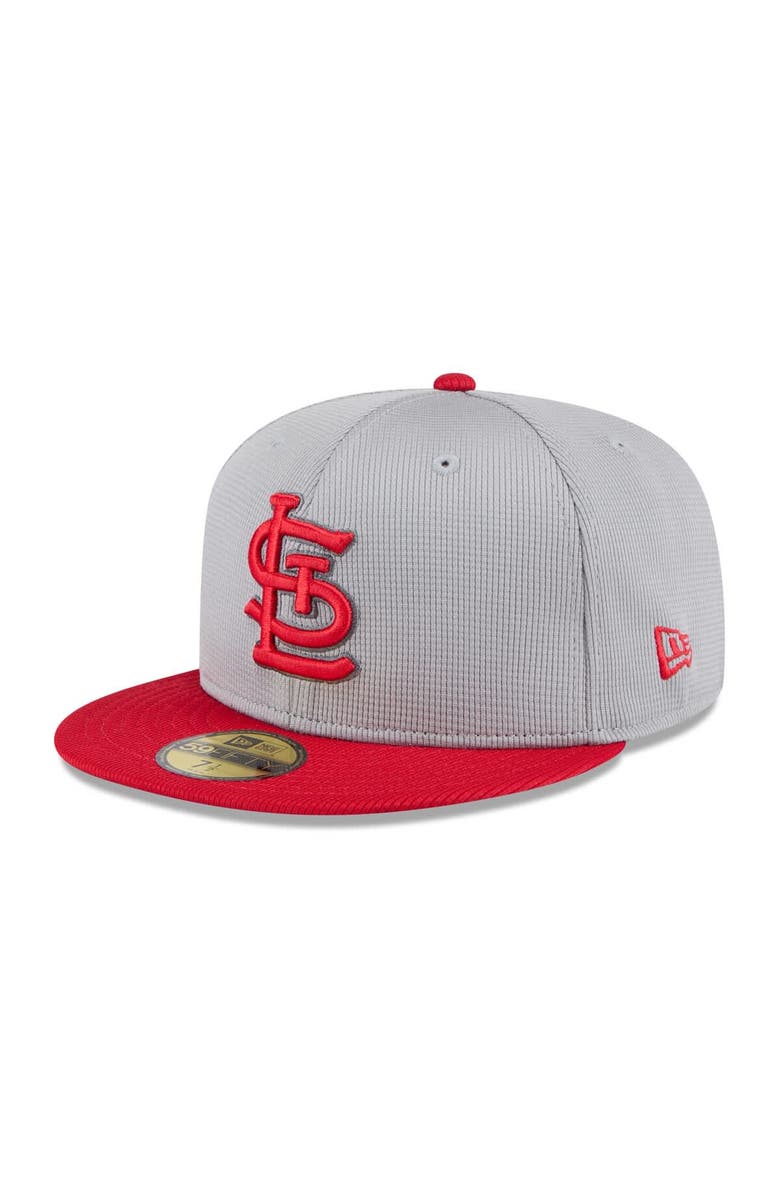 New Era Men's New Era  Gray/Red St. Louis Cardinals 2025 Batting Practice 59FIFTY Fitted Hat, Alternate, color, 