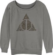 HARRY POTTER Junior's Harry Potter Deathly Hallows Secret Sweatshirt