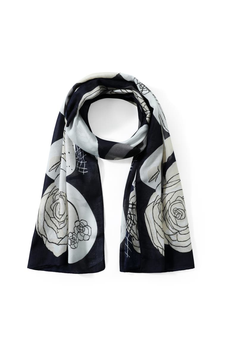 The Bahia Scarf, Alternate, color, Blue/White