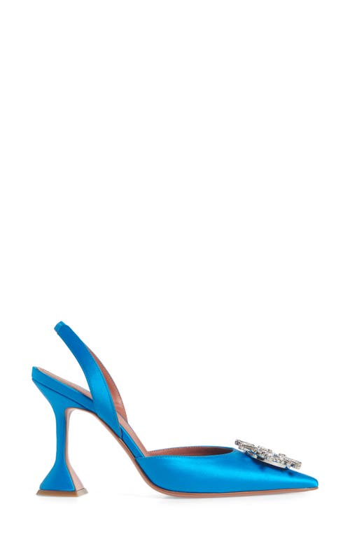 Amina Muaddi Begum Crystal Pointed Toe Slingback Pump