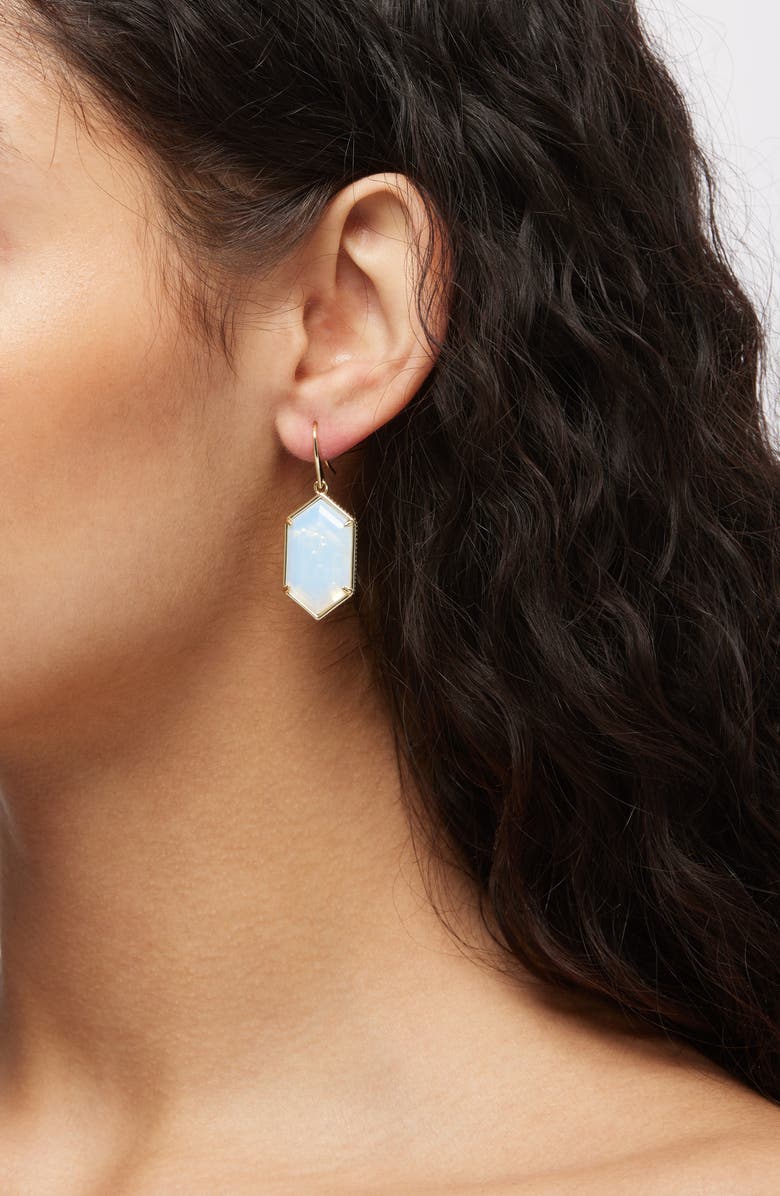 Kendra Scott Hallie Drop Earrings, Alternate, color, Gold Opalite Illusion