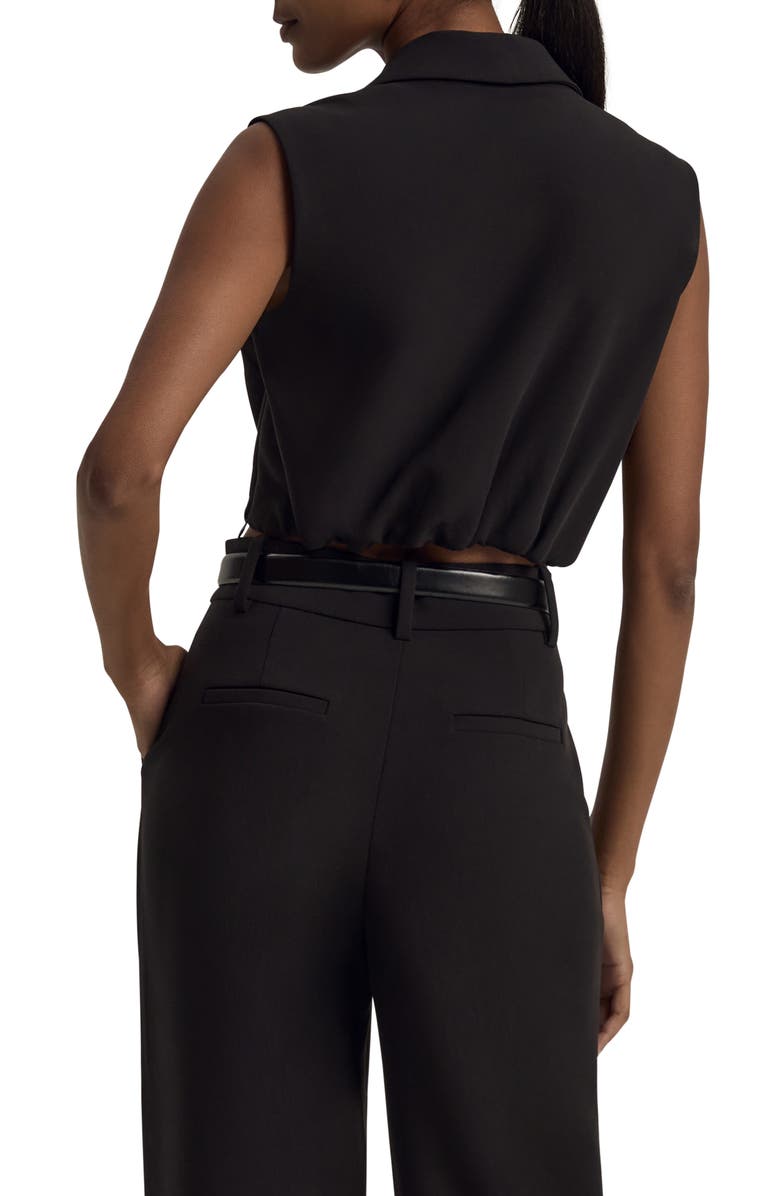 Favorite Daughter The Audrey Crop Vest, Alternate, color, Black