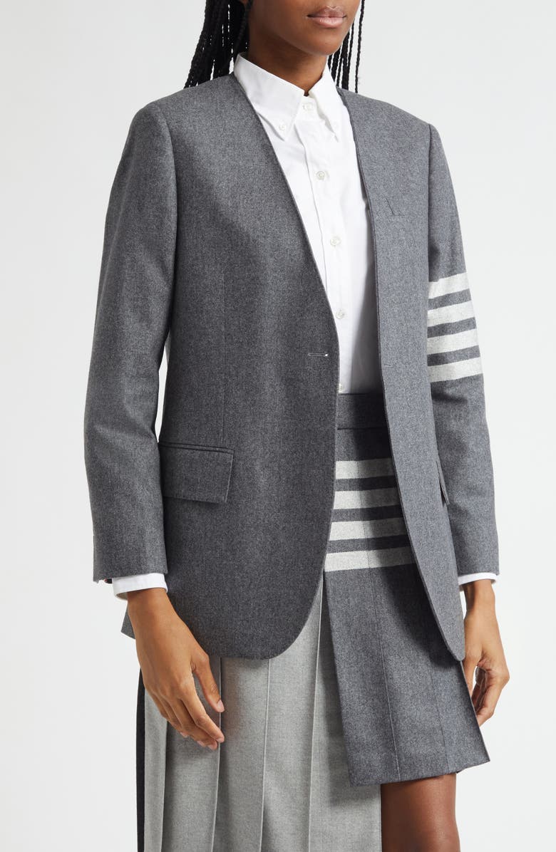 Thom Browne 4-Bar 2-in-1 Wool & Cashmere Sport Coat, Alternate, color, Medium Grey