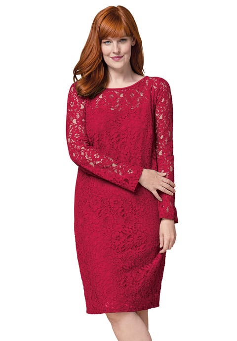 Stretch Lace Shift Dress (Plus Available)