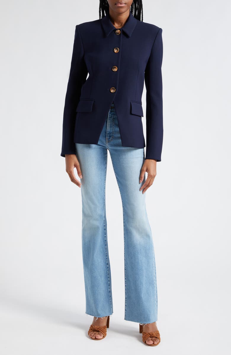 Veronica Beard Cameron Raw Hem Bootcut Jeans, Alternate, color,