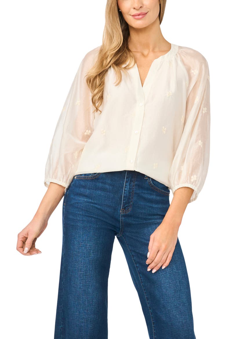 Raglan Sleeve Balloon Top, Main, color, NEW IVORY