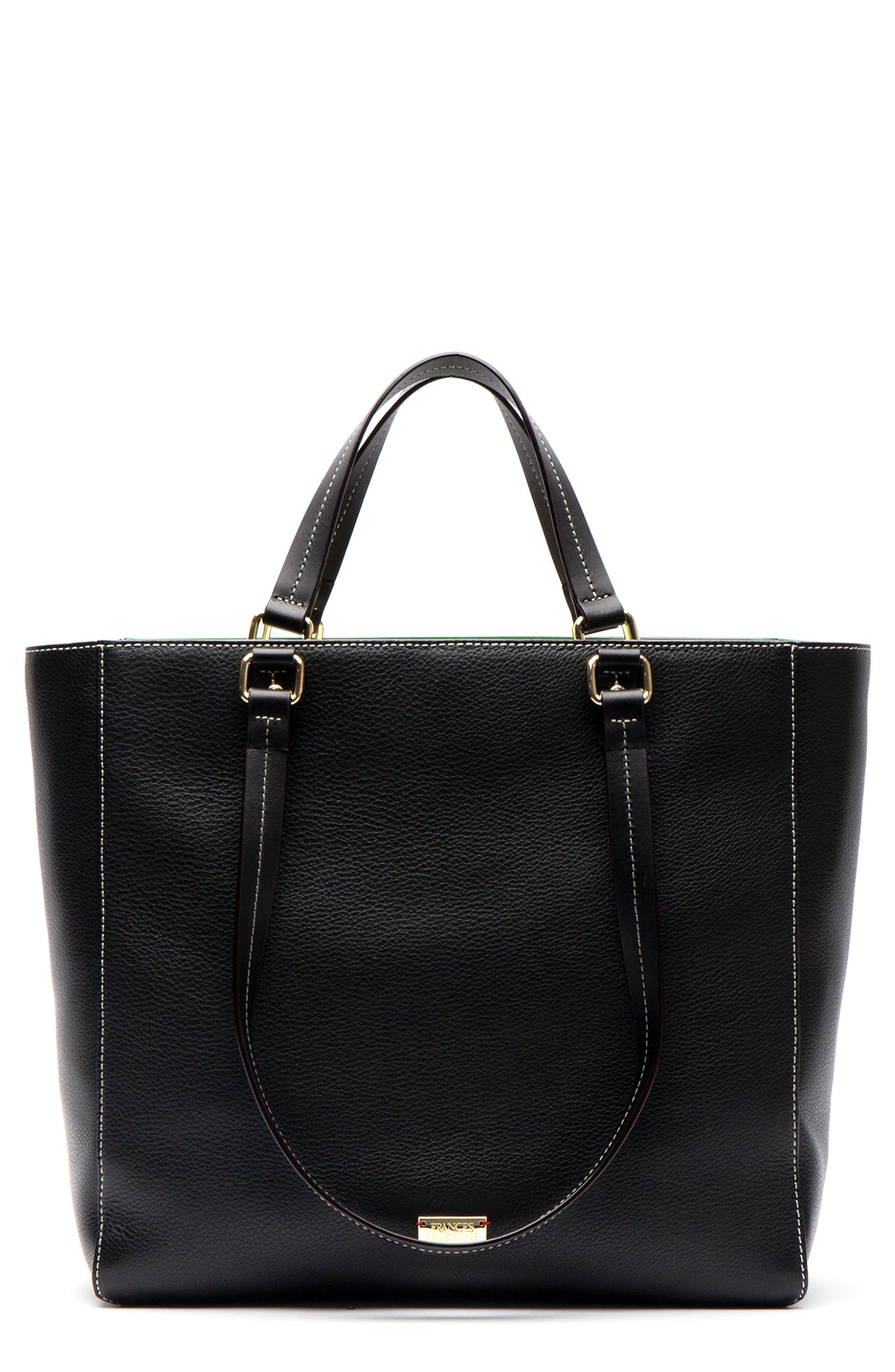 Frances Valentine Tumbled Leather Tote, Main, color, 