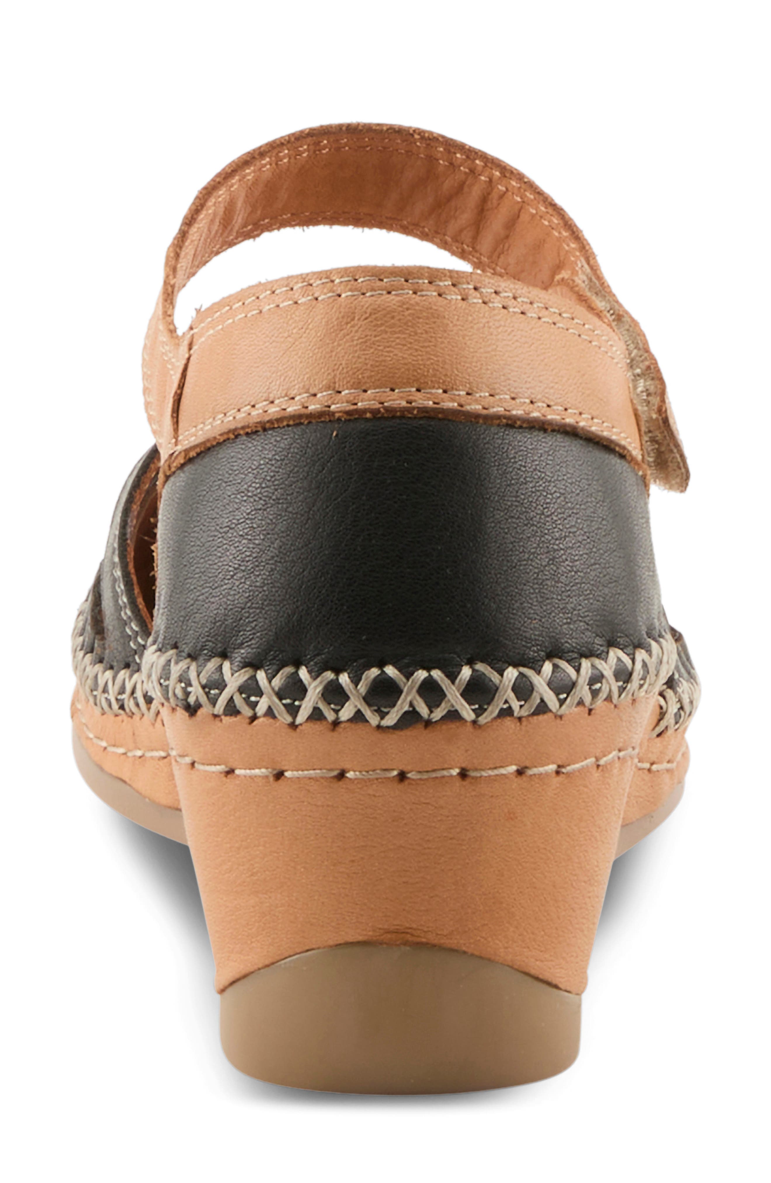 Spring Step Ezlyn Ankle Strap Wedge Pump, Alternate, color, Black Multi