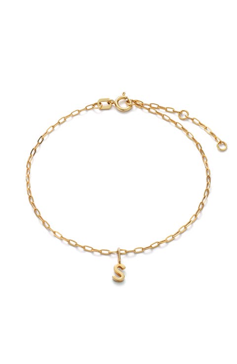 Gold Charm Letter Bracelet