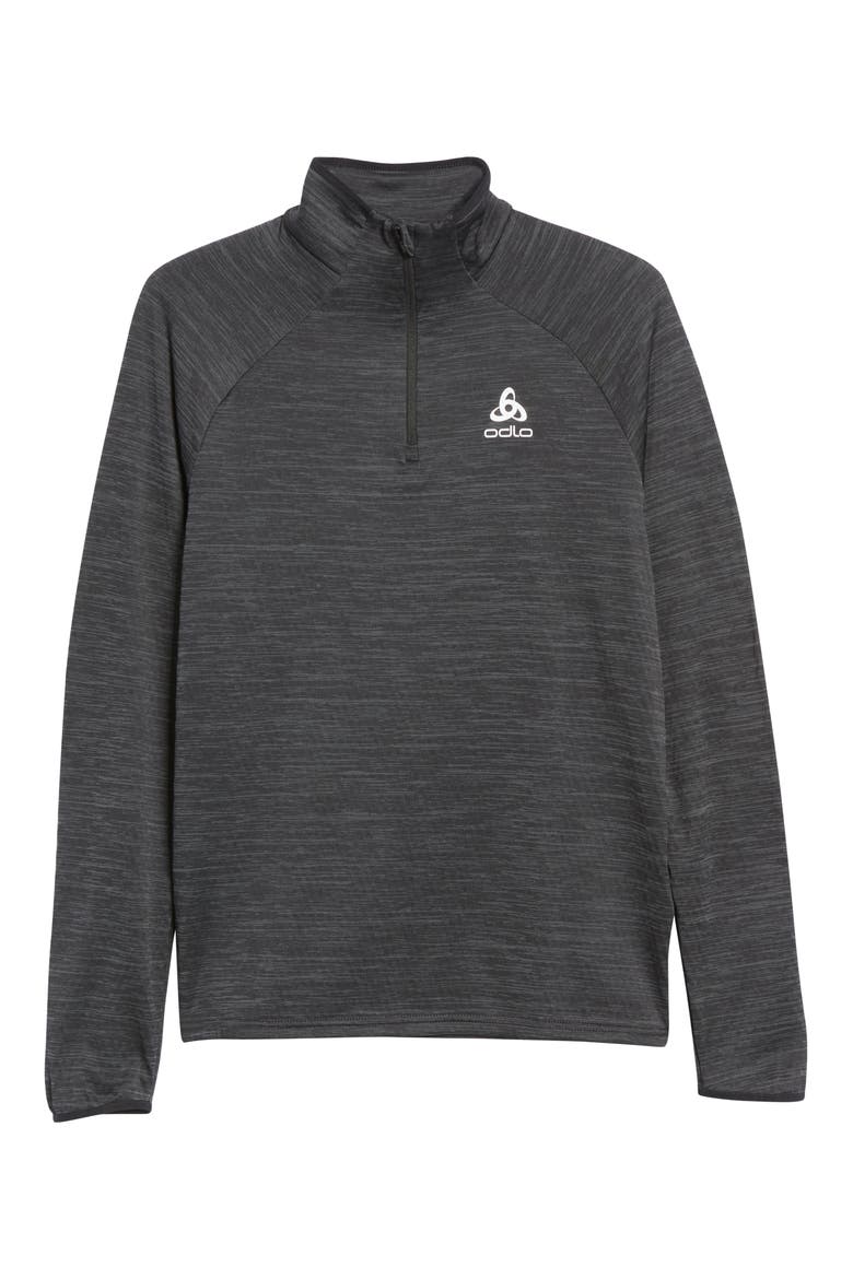 Run Easy Half-Zip Mid-Layer Top, Alternate, color, BLACK MELANGE