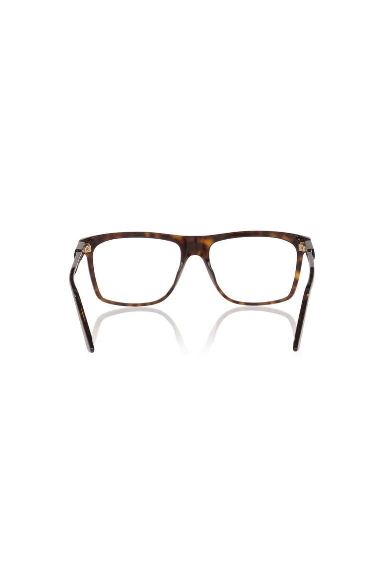 58mm Rectangle optical glasses, Alternate, color, Tortoise