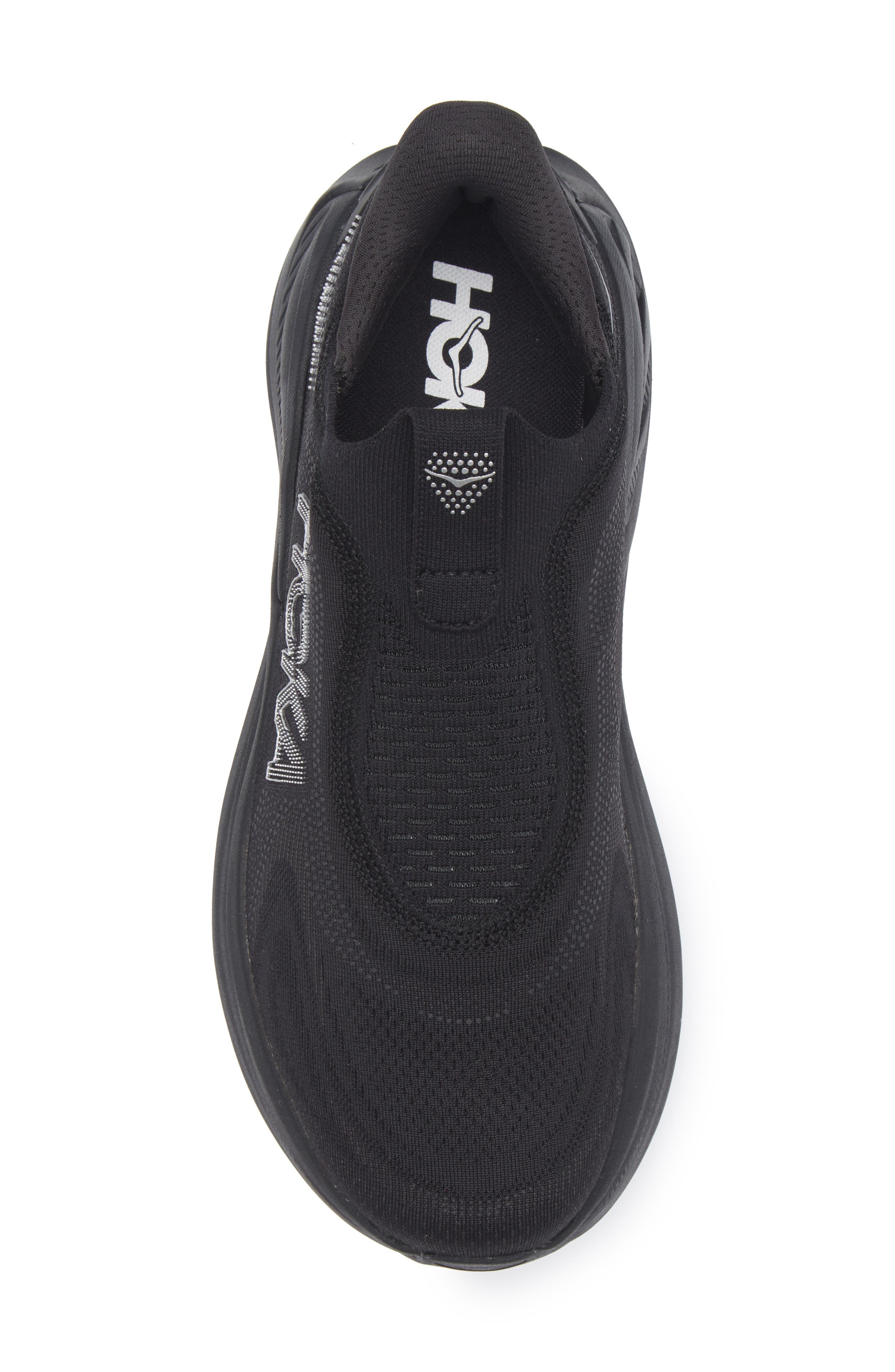 HOKA Skyward Laceless Recovery Sneaker, Alternate, color, Black / Black