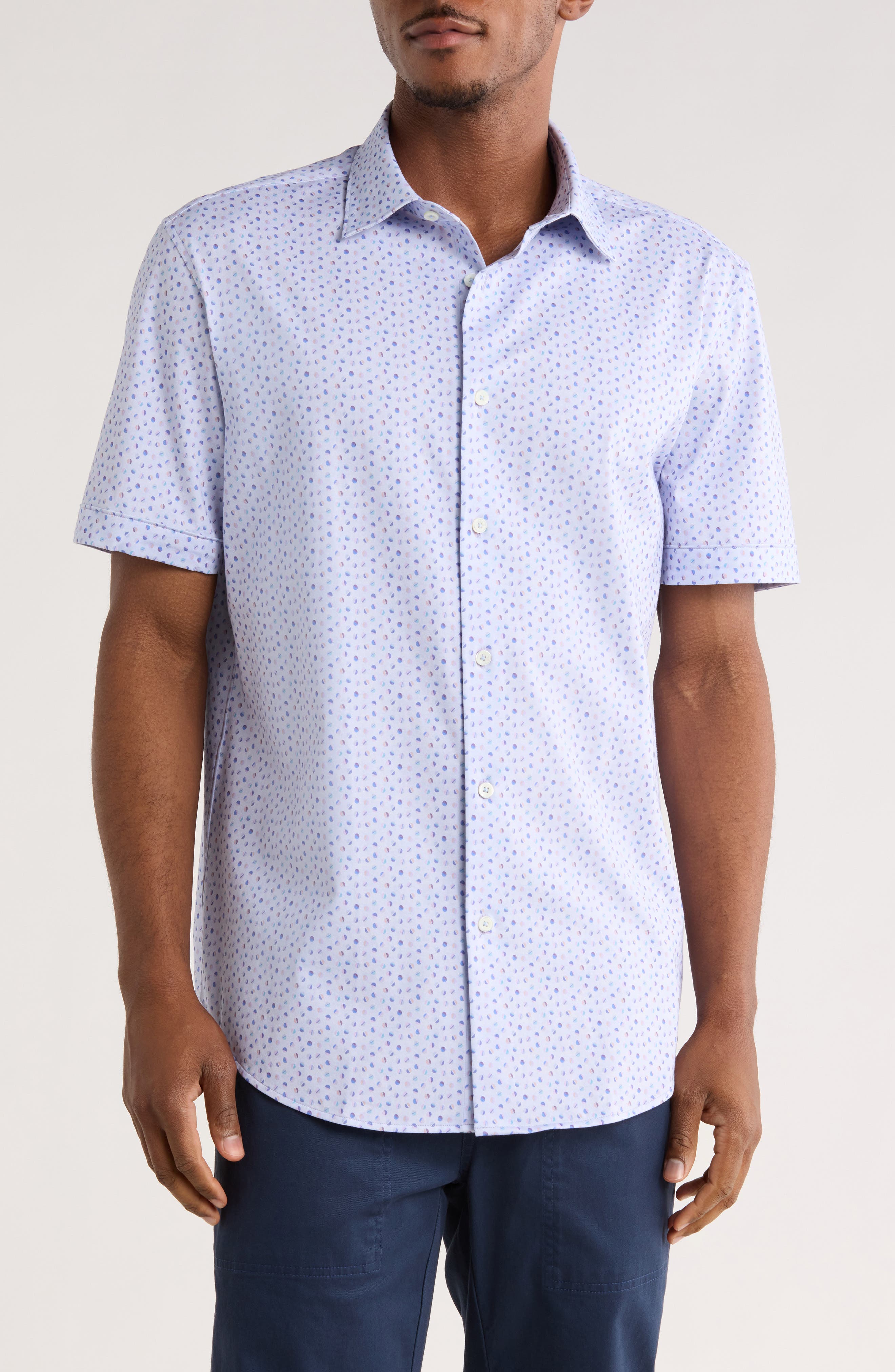 Bugatchi Short Sleeve Button-Up Shirt