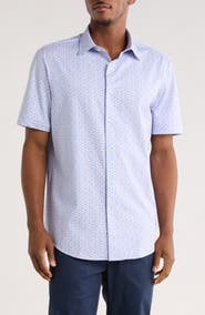 Bugatchi Short Sleeve Button-Up Shirt