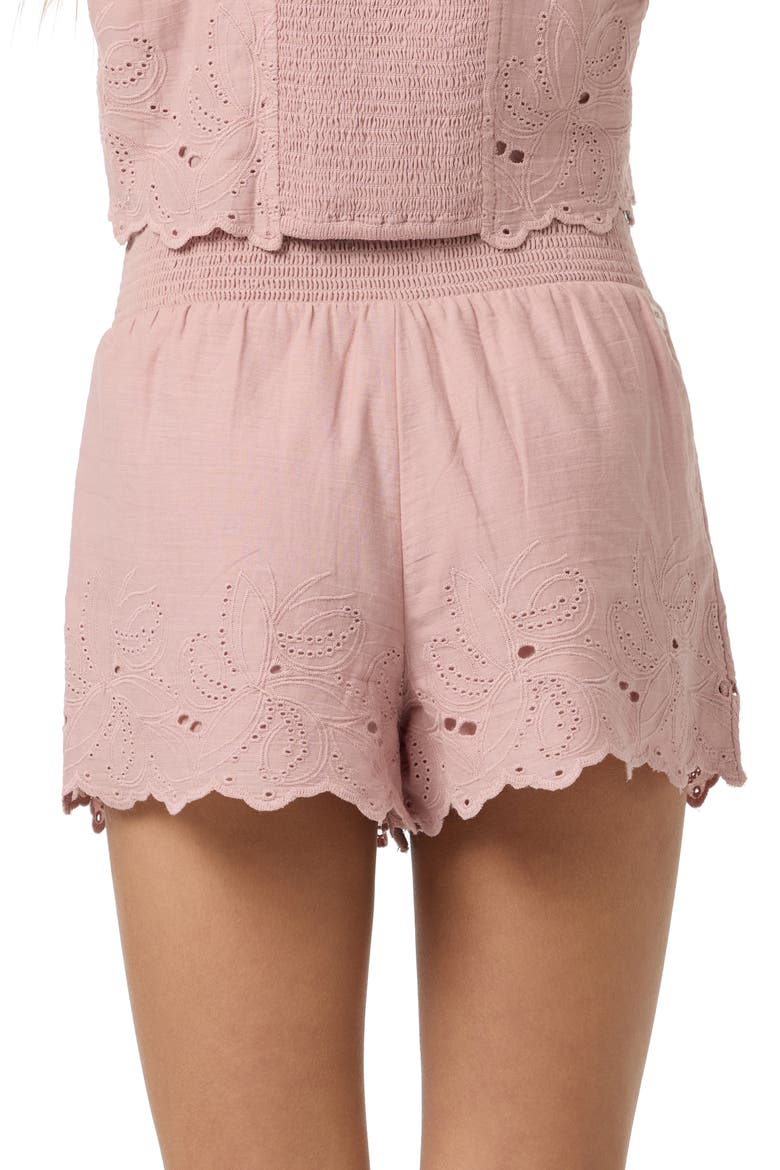 Kids' Annalee Eyelet Embroidered Shorts, Alternate, color, ORCHID