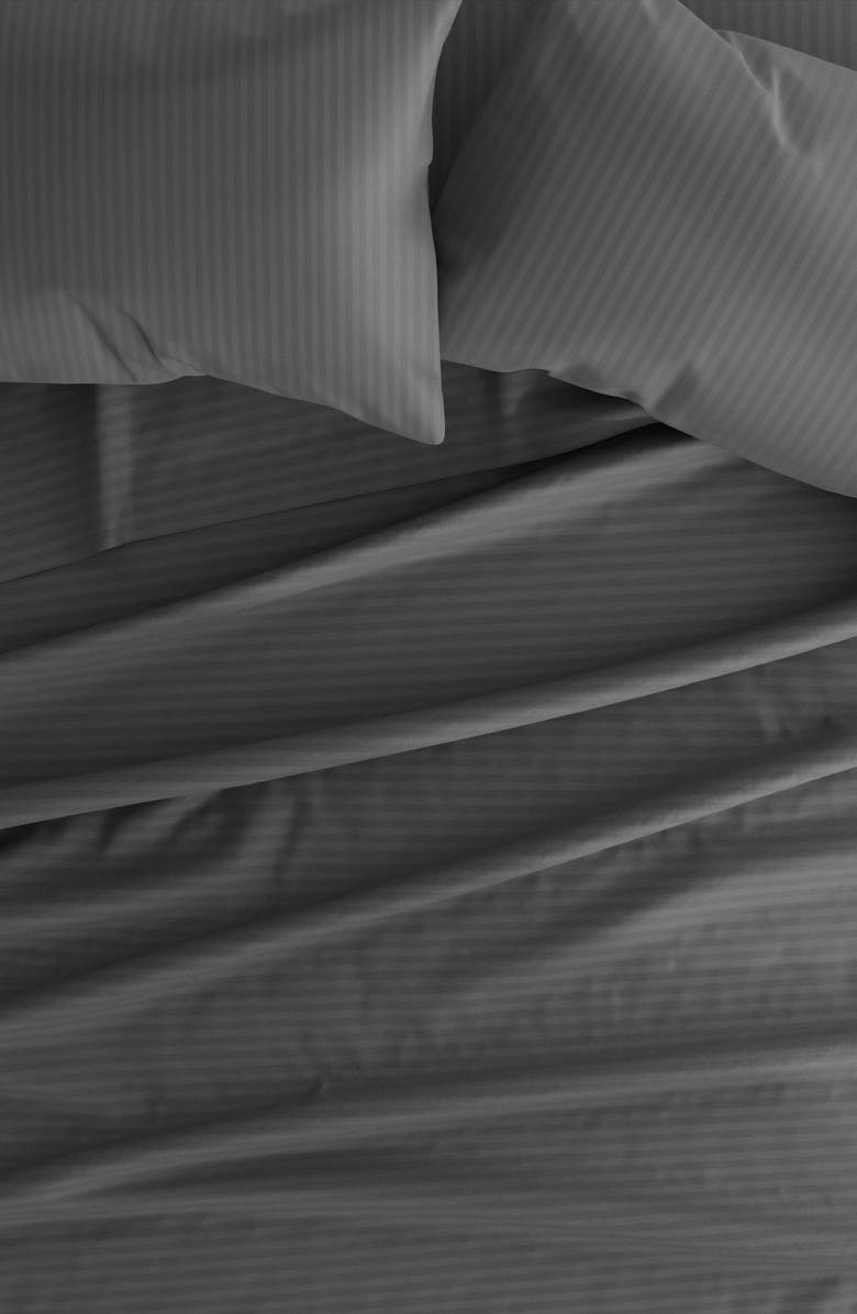 HOMESPUN HOME SPUN Premium Ultra Soft Striped 4-Piece Bed Sheet Set, Alternate, color, Gray