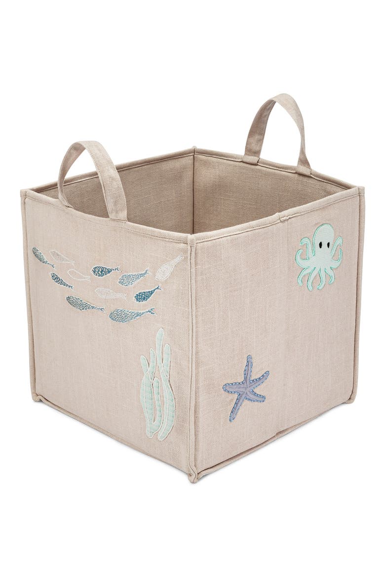 Cove Ocean Animal Storage Cube, Main, color, BLUE