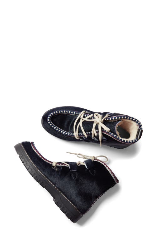 Penelope Chilvers Incredible Genuine Calf Hair Bootie In Ink