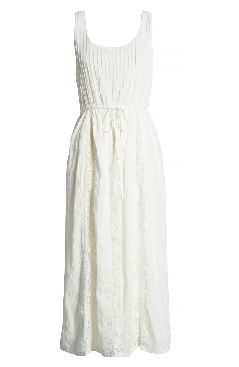 Adelyn Rae Vivian Lace Inset Cotton Maxi Dress, Alternate, color, 